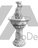 Betono fontanas su moterimi statula