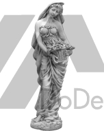 Dekoratyvinė skulptūra gražios moters