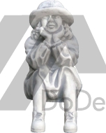 Figurka betonowa dziewczynka w kapeluszu