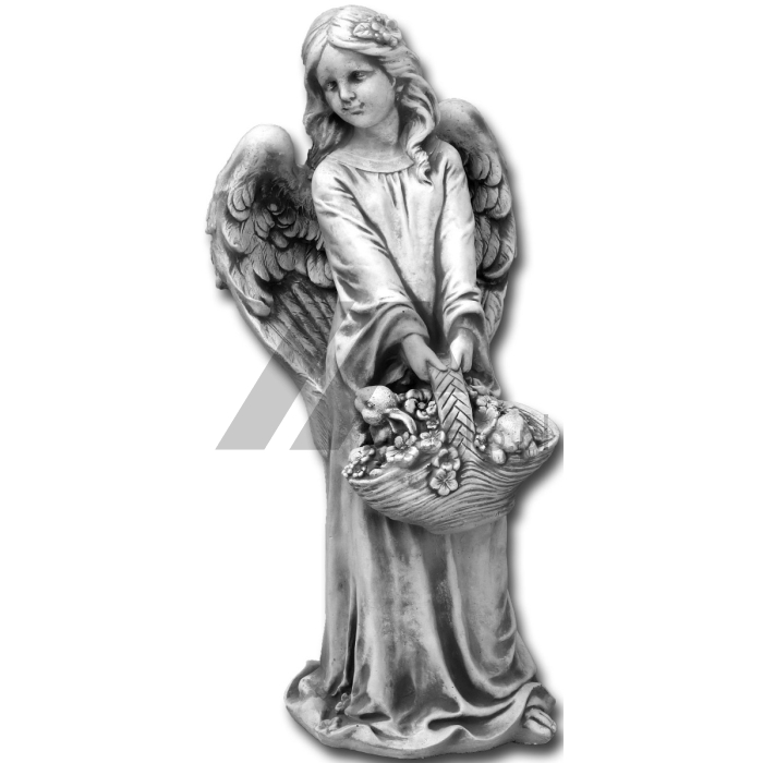 Skulptūra angelas su krepšiu