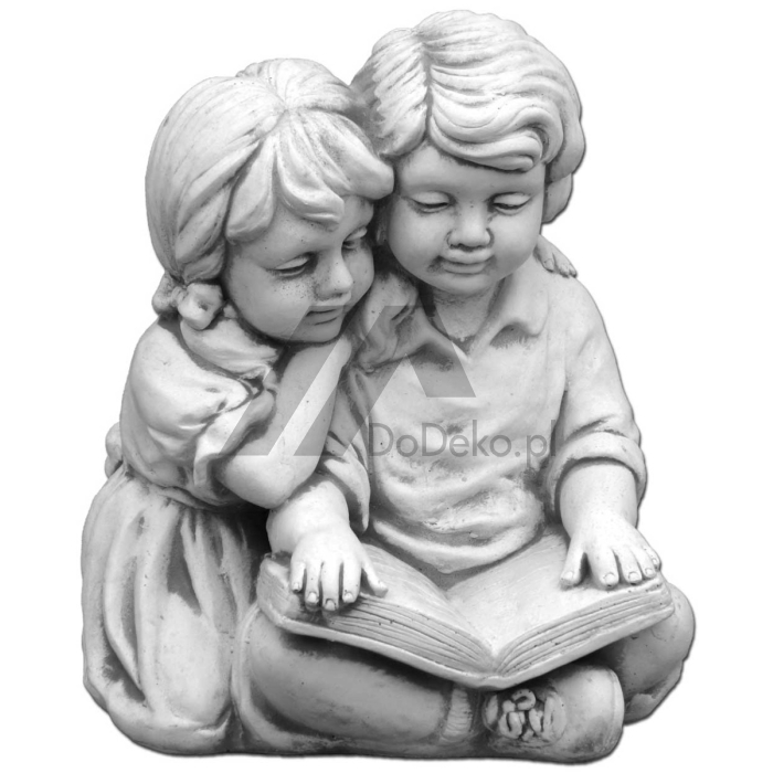 Vaikų skulptūra su knyga - dekoratyvinė skulptūra iš betono